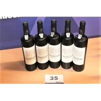 5 flessen à 75cl rode wijn PESSEGUEIRO, 2013